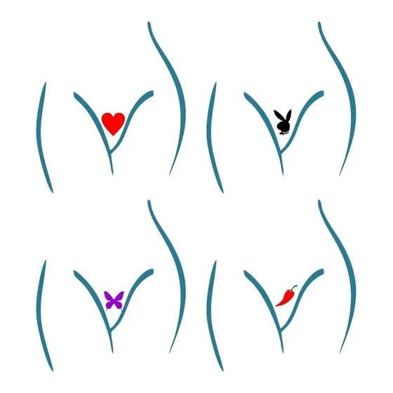 Stencil Para Depilação Artística Com 16 Modelos