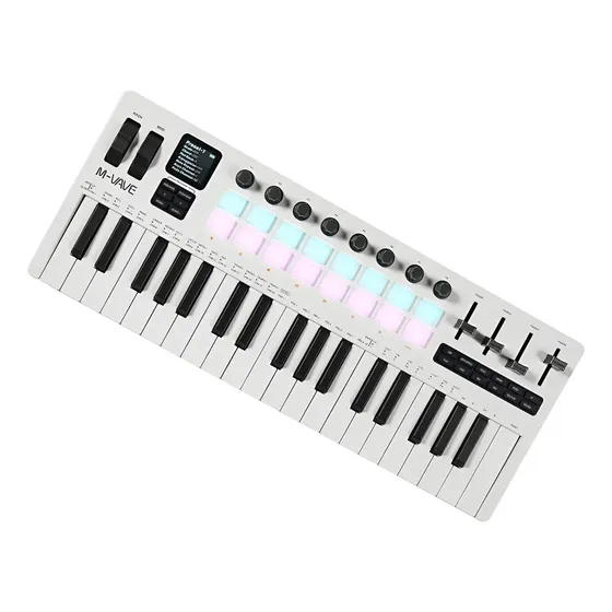 M-vave Smk-37 Midi 37 Teclas Pads Rgb Studio Color Smk-37 White | Cuotas sin interés