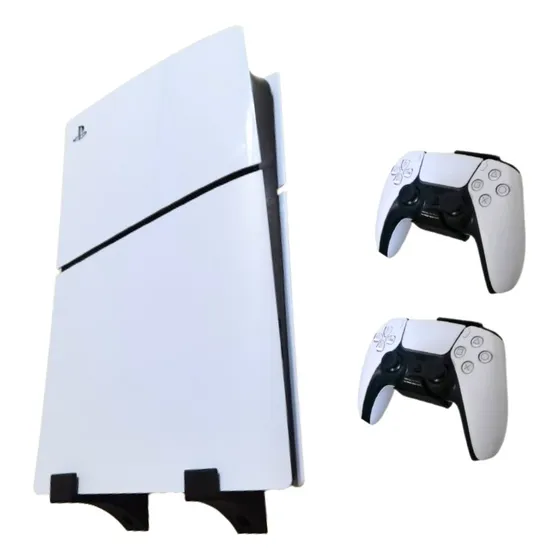 Base De Pared Para Ps5 Slim Digital + 2 Controles Studio 3d