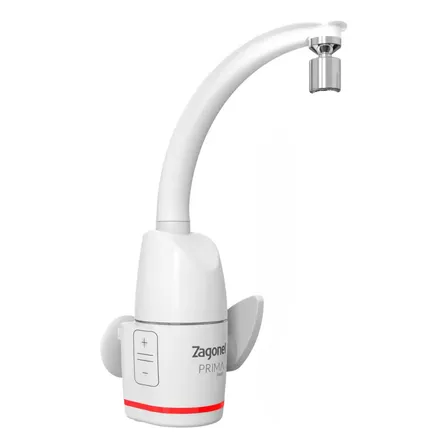 Torneira Elétrica Zagonel Prima Touch 5500w Parede Bancada Cozinha Bica Móvel Arejador Controle Touch Branca Plástico 60hz