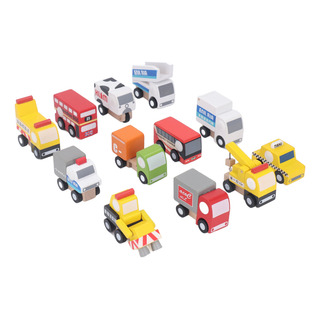 Juego De 12 Coches En Miniatura De Madera Para Varios VehĂcu Juego De 12 Coches En Miniatura De Madera Para Varios VehĂcu