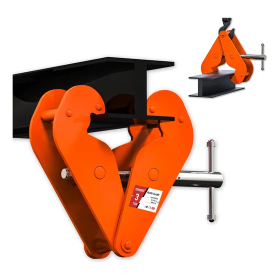 Abrazadera De Viga Vertical Capacidad 6000 Lb Acero Resisten