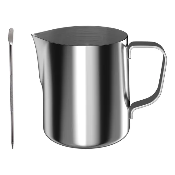 Jarra Barismo Latte Espumadora Acero 350ml + Lápiz Decorati