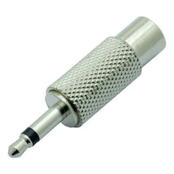Adaptador P2 Macho Para Rca Femea Mono Metálico 