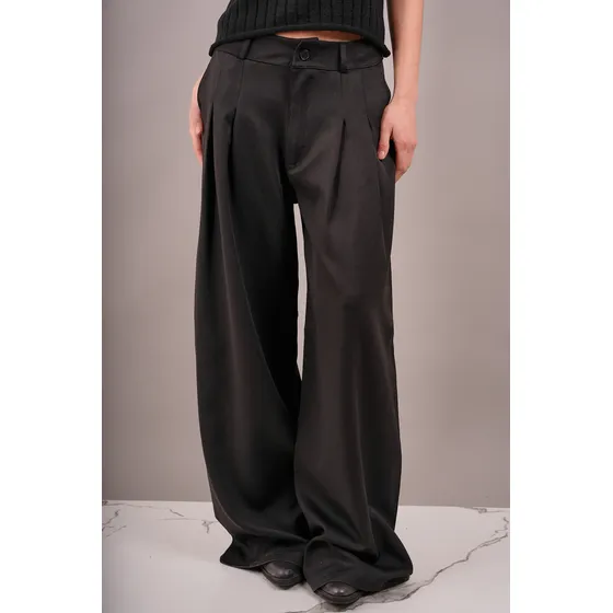 Pantalon Palazzo Sastrero Doble Pinzas Mujer Aitana P6068