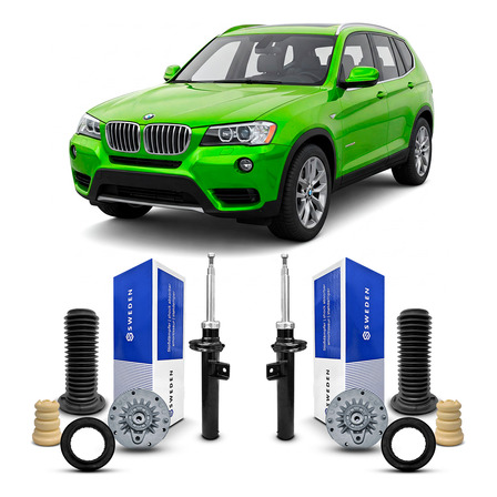2 Amortecedores Coxim Rolamento Dianteiro Bmw X3 2011 A 2017 2 Amortecedores Coxim Rolamento Dianteiro Bmw X3 2011 A 2017