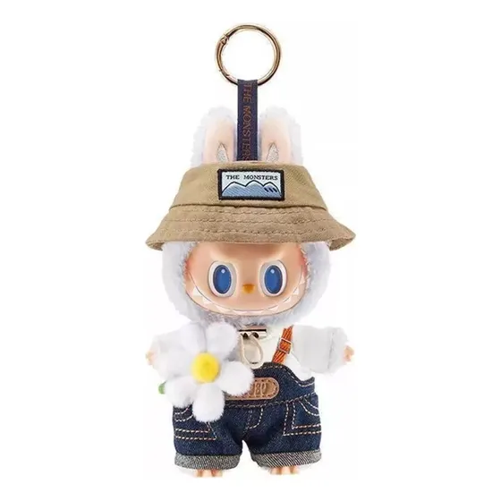 For Labubu Macaron Monsters Vinilo Peluche Llavero Original