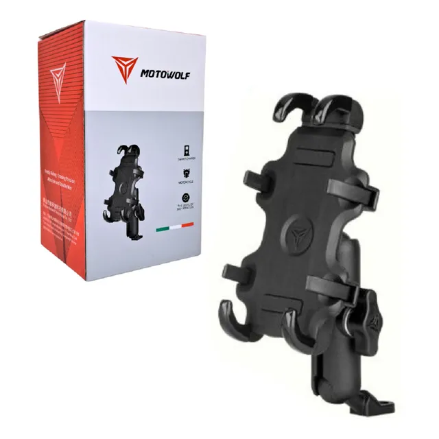 Soporte De Celular Para Moto Con Rotación 360 Y Cargador Usb