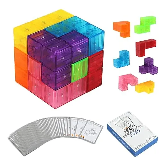 Juego Cubo Soma Magnético 3x3 Didáctico Mental Imán Puzzle