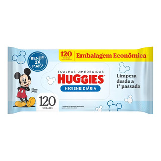 Toalhas Umedecidas Huggies Higiene DiĂĄria 120 U Pacote X 1 Toalhas Umedecidas Huggies Higiene DiĂĄria 120 U Pacote X 1