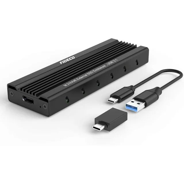 Carry Disk Case M2 Pcie Nvme Ssd Usb C 3.1 10 Gbps Fideco