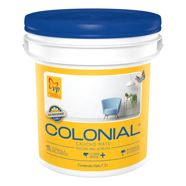 Pintura Caucho Mate Colonial Blanco Intenso 2 Galones Vp