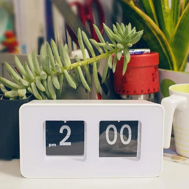 Reloj Tapa Estilo Retro Funcion Despertador Para Escritorio
