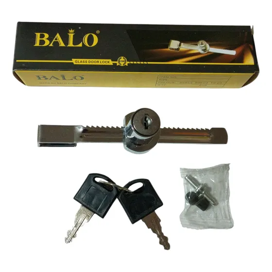 Cerradura Balo Cromada Para Vitrina Sobrepuesta
