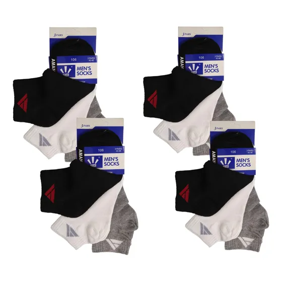Soquetes Con Diseño Hombre Docena-4389b