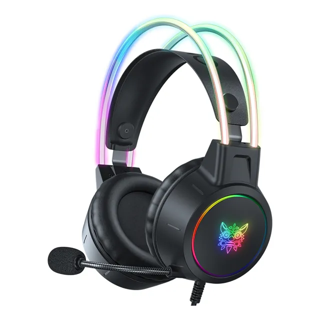 Audífonos Gamer Onikuma X15pronegro Rgb Con Micrófono
