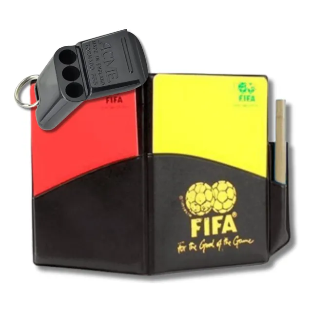 Set Silbato Pito Acme Deportes + Tarjetas De Arbitro