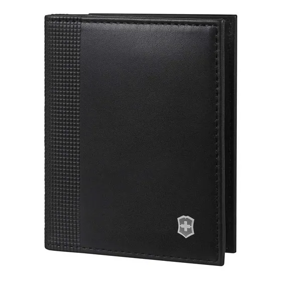 Tarjetero Altius Alox Bi-fold Color Negro, Victorinox Color Negro Diseño de la tela Liso