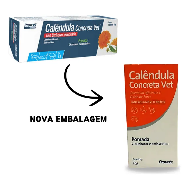 Calêndula Concreta Vet Provets - Pomada Cicatrizante 20g