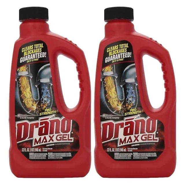 Pack 2 Destapacaños Líquido Dráno Gel 946 Ml