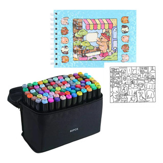Juego De 80 Bolígrafos De Colores Profesionales + Libreta Juego De 80 Bolígrafos De Colores Profesionales + Libreta