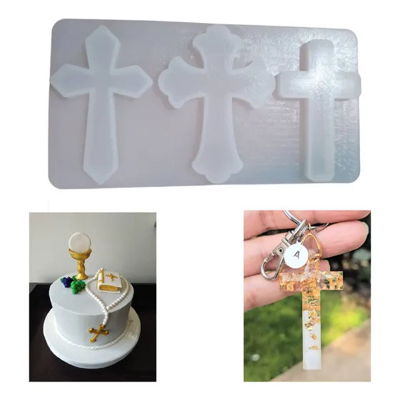 Molde De Silicon Cruz Cruces Fondant Resina Yeso 
