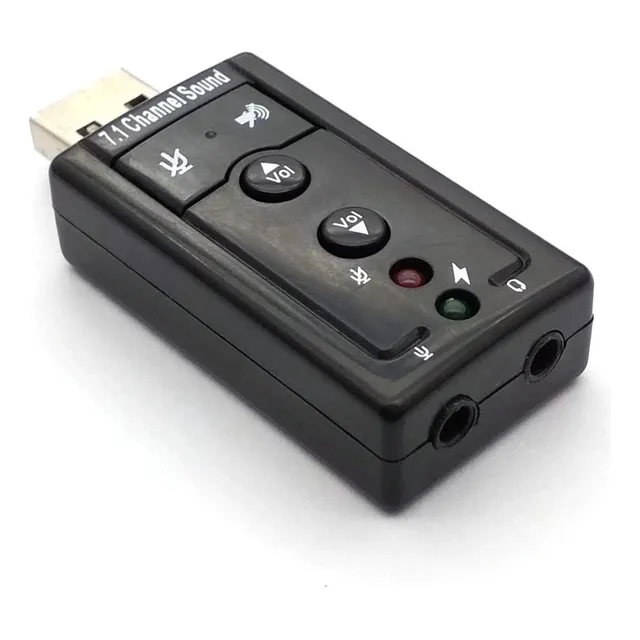 Adaptador Usb 7 En 1  Tipo A Macho Sonido Usb 2.0