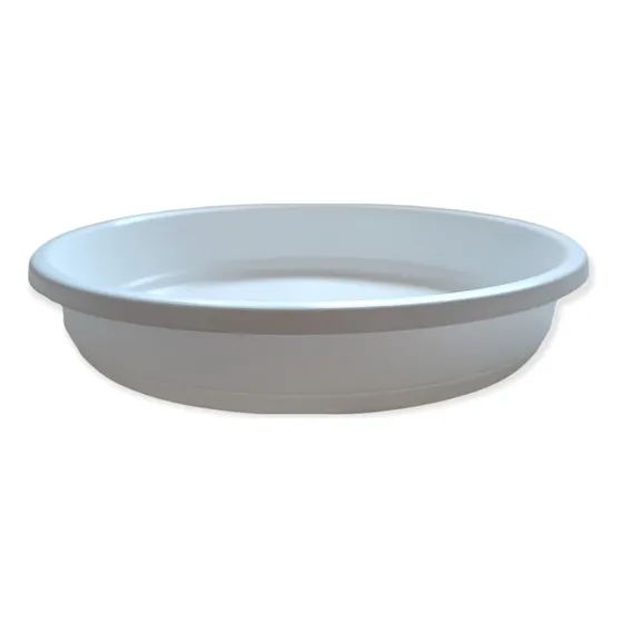 Plato Clásico Redondo Maceta Plástico T.a Plastic N20 Color Blanco