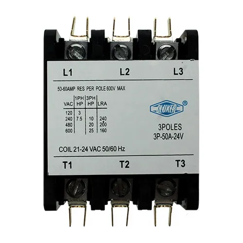 Contactor 3 Polos, 50 Amps, Bobina 21-24 Vac, 50/60hz