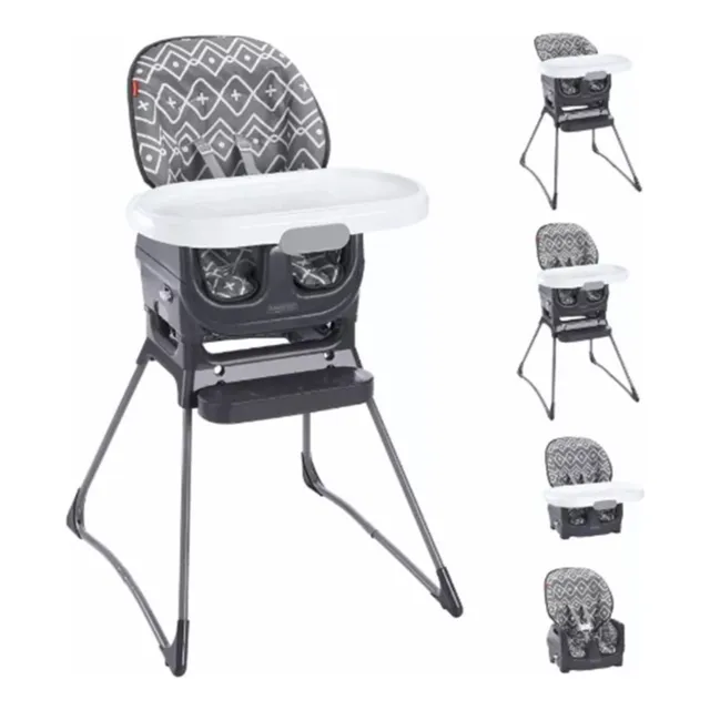 Silla Alta Y Booster 2 En 1 Para Comer - Fisher Price - Gris