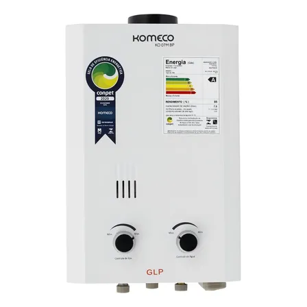 Komeco Slim Ko 07m Bp A Gás Branco Aquecedor Glp