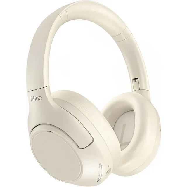 Auriculares Bluetooth Fifine X3 con cancelación de ruido, color beige