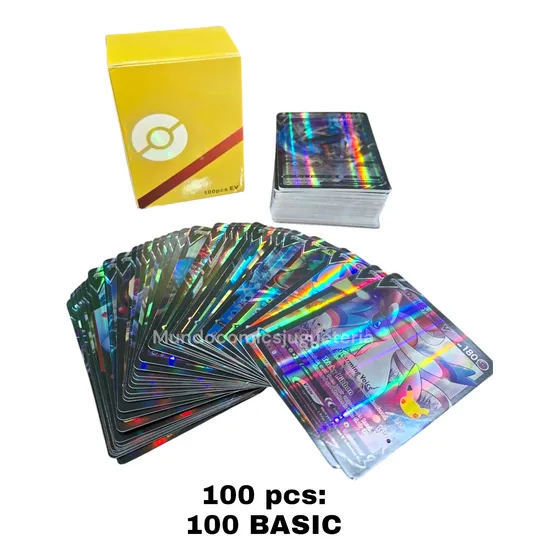 Caja 100 Cartas Pokémon V-max V-star Holográficas