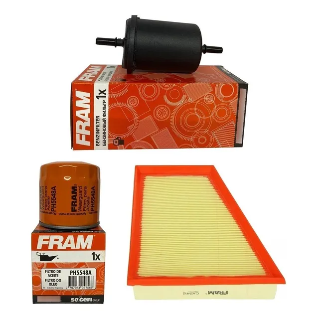 Kit 3 Filtros Fram P/ Vw Gol Trend Voyage Fox Suran 1.6 8v