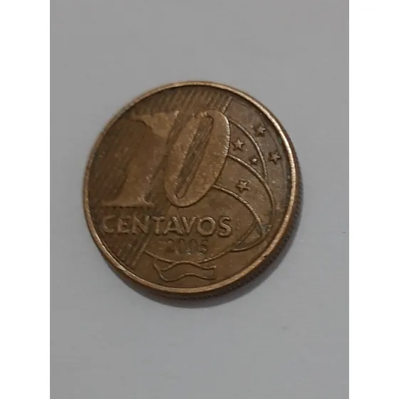 Moeda 10 Centavos 2005 ,reverso Invertido Mbc