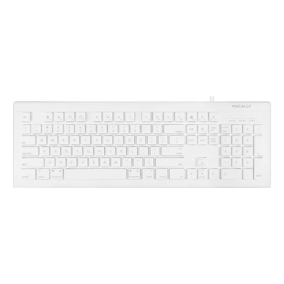 Teclado Usb De Tamaño Completo Macally Con Cable Para Mac Pc