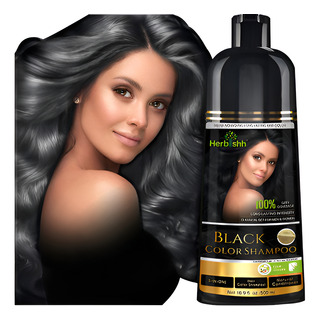 Shampoo Con Tinte Natural - Herbishh Color Negro Shampoo Con Tinte Natural - Herbishh Color Negro