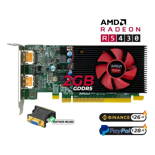 Tarjeta De Video 2gb Gddr5  Grafica Bajo Perfil Pc