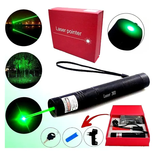 Caneta Laser Pointer Verde Ultra Forte Alcance 50km - Ax 