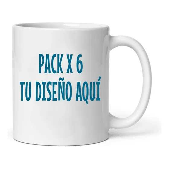 Vasos Mug Al Por Mayor Paquete De 6 Unidades 11 Oz Cerámica