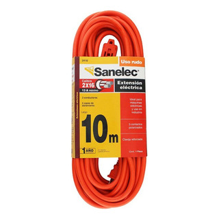 Extension Naranja Sanelec 2 Conductores Uso Rudo 10m 2x16 Extension Naranja Sanelec 2 Conductores Uso Rudo 10m 2x16