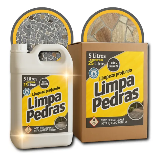 Limpa Pedras Pisos Quintal Calçada Removedor Antiderrapante