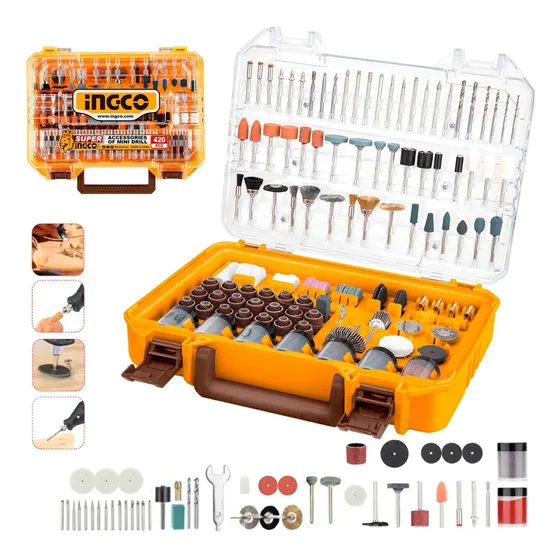 Set Accesorios 420pcs Mini Grinder Ingco Multiherramienta