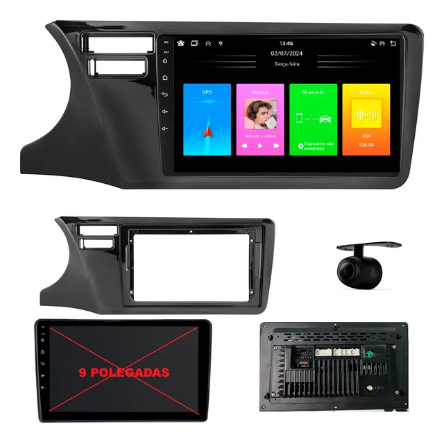 Central Multimidia Android City 2020 Wifi  Bt Carplay 9 Pol