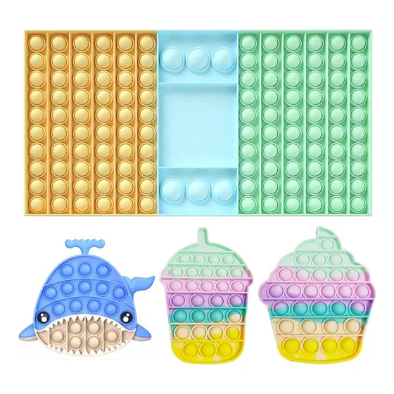 4 Unidades De Tamanho Grande Fidget Pacotes Baratos Pop It P