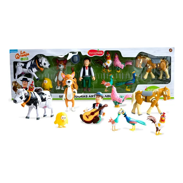 Set De Figuras Articulables La Granja De Zenón 10 Piezas