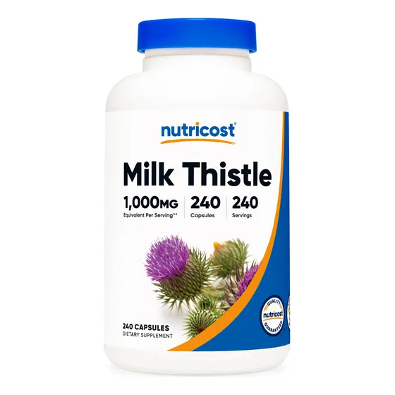 Suplemento Nutricost Milk Thistle 250 Mg (1000 Mg) 240 Cápsu