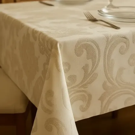 Toalha De Mesa Casa Elegante Jacquard Retangular 2x1,4m CASAELEGANTE