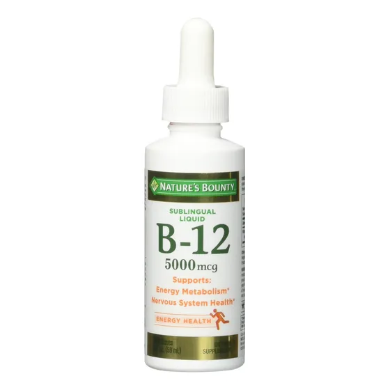 Suplemento Nature's Bounty B-12 Líquido Sublingual De 5000 M