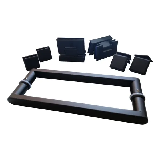 Bisagras Kit De Pta Batiente De Baño 90° Acero Inoxi Negro 